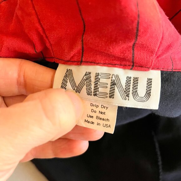 Vintage 1980s MENU Size 8 Western Style Dress V-Waist Puffed Sleeves *Flaw - Picture 2 of 15